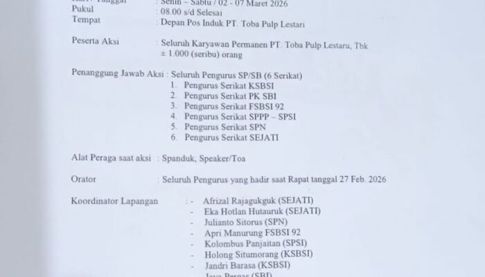 Karyawan PT TPL Protes Mutasi Tanpa Kenaikan Gaji dan Rencana PHK Sepihak