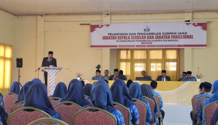 43 Pejabat Fungsional ‎Dan 38 Kepala Sekolah Di Bireuen Dilantik