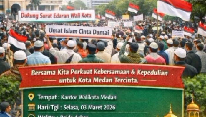Sore Ini, Aliansi Umat Islam Kota Medan Gelar Aksi Damai Dukung SE Wali Kota