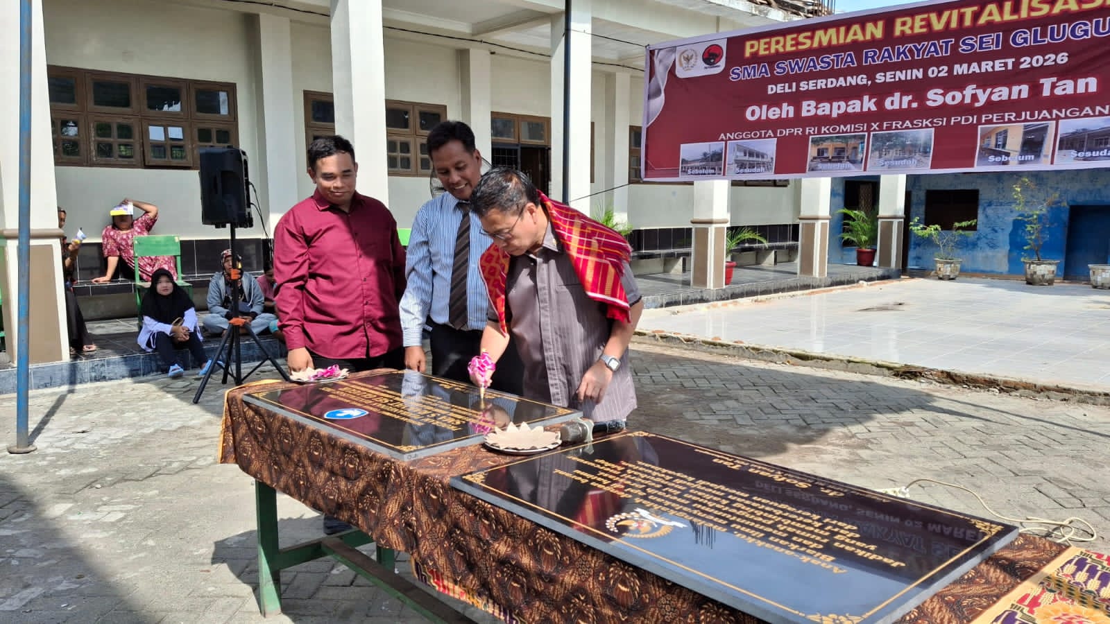 Sofyan Tan Resmikan Dua Gedung Sekolah Di Pancur Batu, Revitalisasi Capai Rp2 Miliar