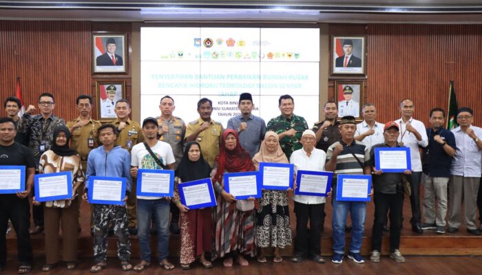 Pemko Binjai Salurkan Bantuan Rehabilitasi Pascabencana, Pastikan Tepat Sasaran dan Akuntabel