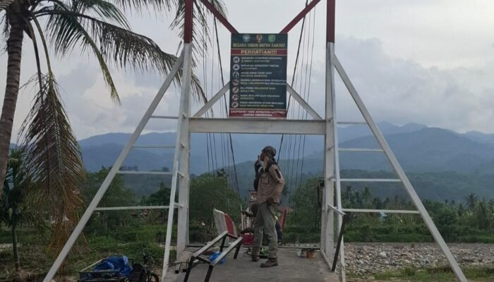 Kodim 0108/Agara Targetkan Pembangunan Jembatan Gantung Rampung Besok, Warga Sambut Gembira