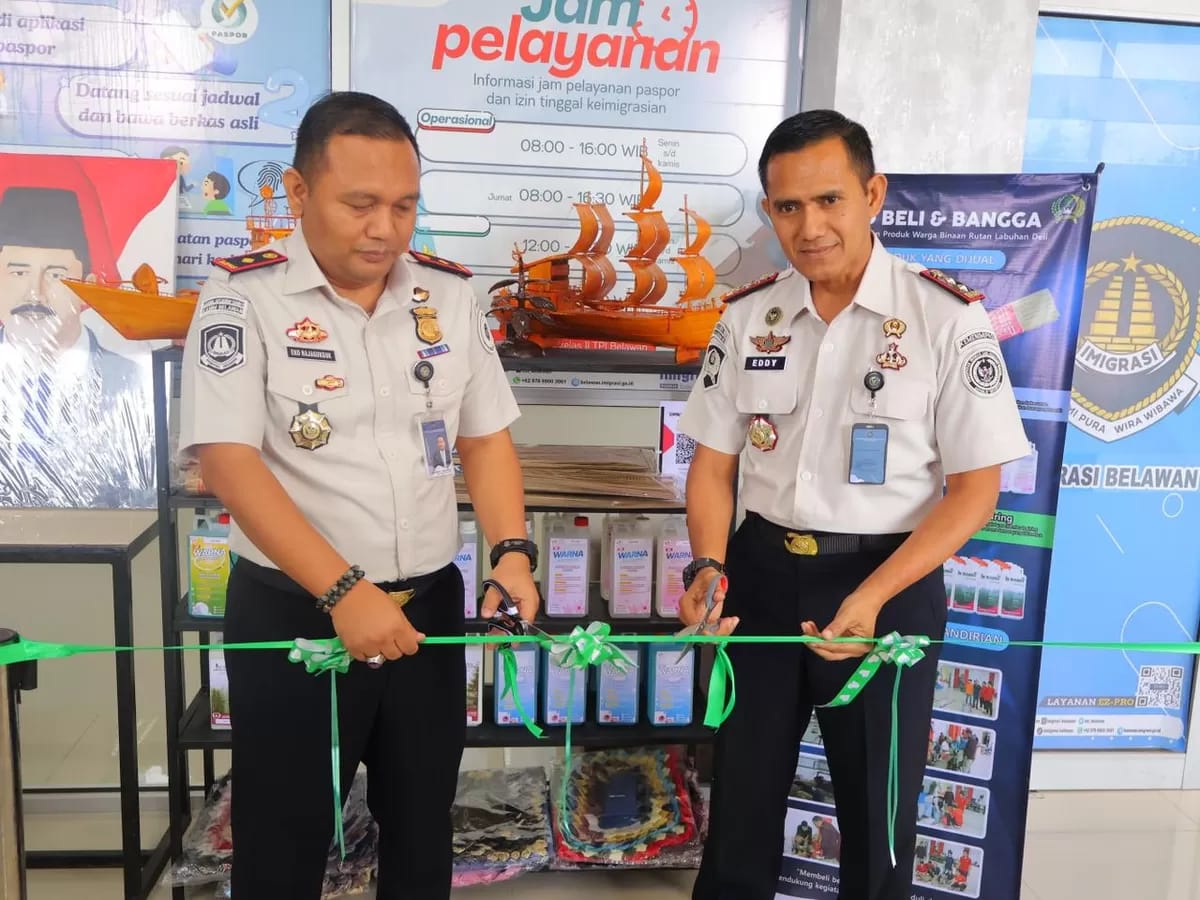 Kantor Imigrasi Kelas II TPI Belawan Siapkan Gerai UMKM, Pajang Produk Warga Binaan Rutan Labuhan Deli