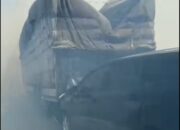 Asap Kebakaran Lahan Tol Binjai-Stabat Picu Kecelakaan