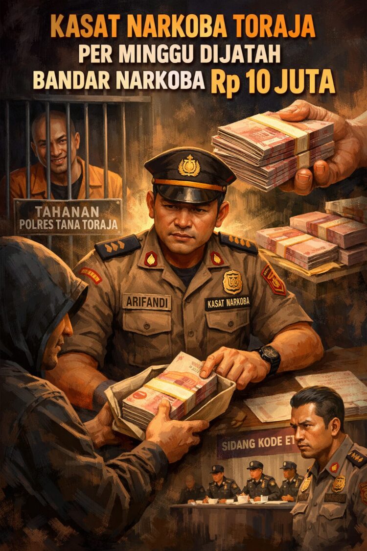 Kasat Narkoba Toraja Per Minggu Dijatah Bandar Narkoba Rp10 Juta