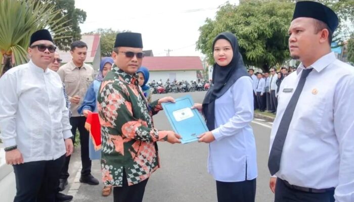 Wali Kota P.Sidimpuan Serahkan SK Perpanjangan Perjanjian Kerja 259 PPPK