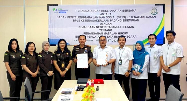 BPJS Ketenagakerjaan Padangsidimpuan Dan Kejari Tapanuli Selatan Teken MoU
