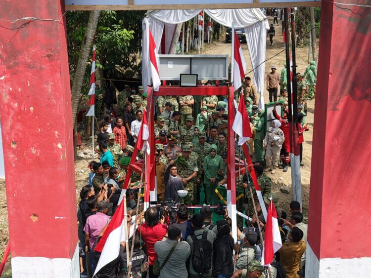 Kasad Simanjuntak Launching 200 Jembatan Garuda di Seluruh Indonesia dari Aceh Utara