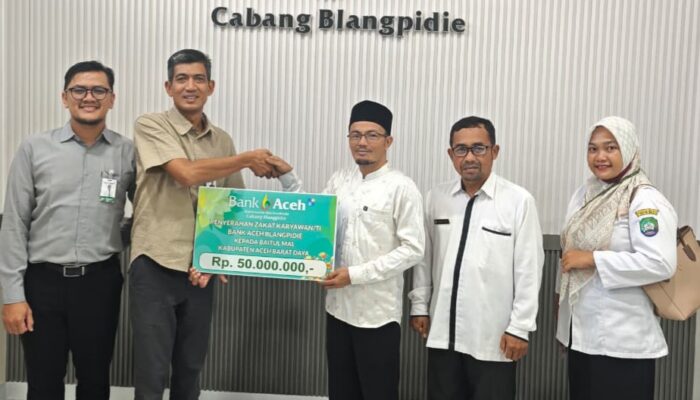 Zakat Karyawan Bank Aceh Syariah, Spirit Ekonomi Islam Mengalir Dari Blangpidie Abdya 