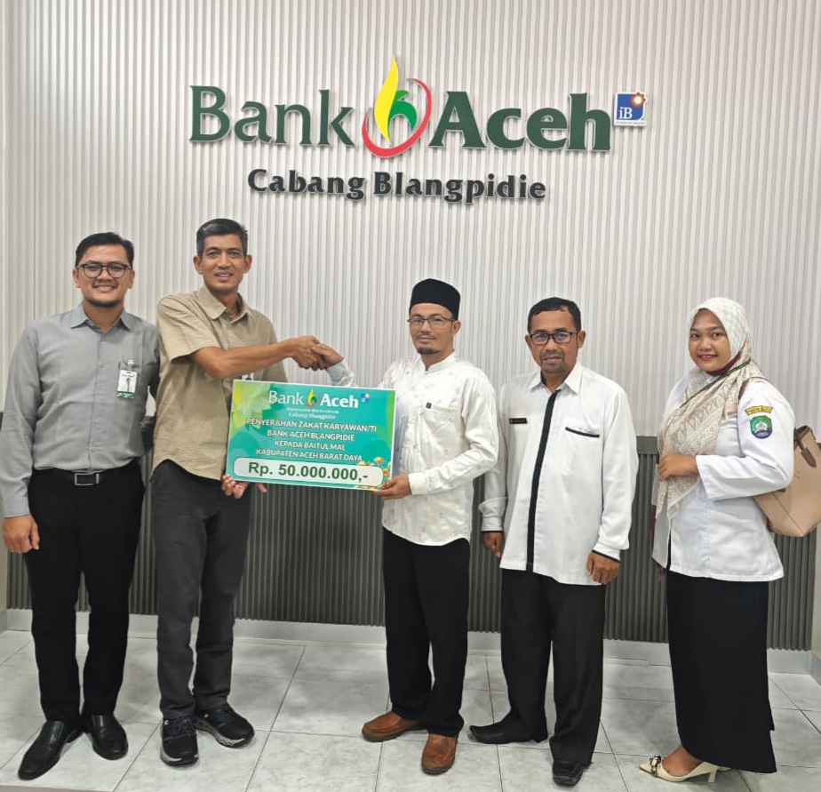 Zakat Karyawan Bank Aceh Syariah, Spirit Ekonomi Islam Mengalir Dari Blangpidie Abdya 