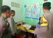 Pingsan Usai Kecelakaan, Pedagang Tahu Keliling Diselamatkan Personel Polsek Beringin