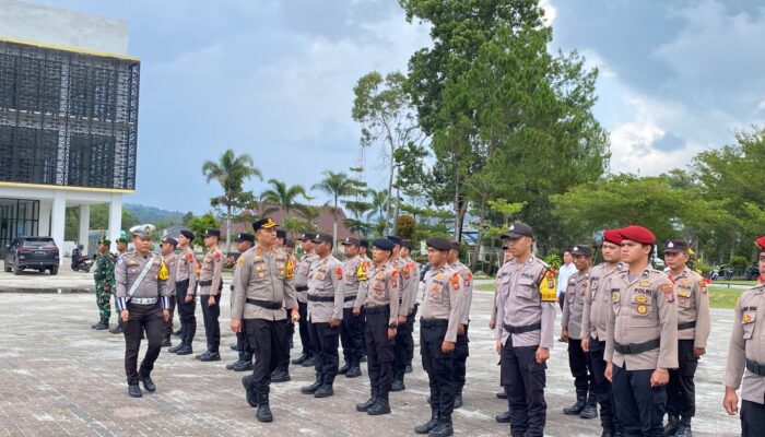 Kapolres Pakpak Bharat Pimpin Apel Gelar Pasukan Ketupat Toba 2026