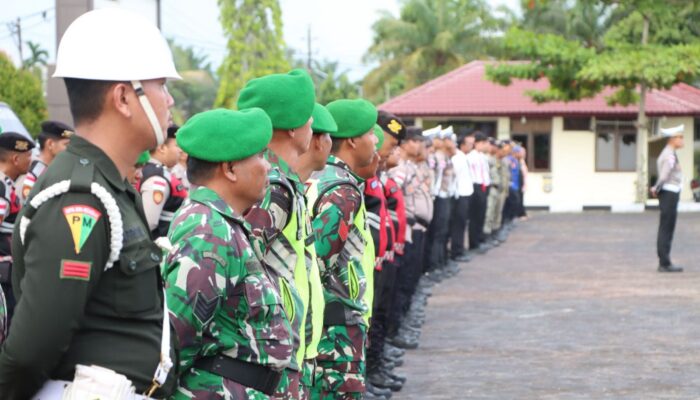 Polres Aceh Singkil Siagakan Puluhan Personel Gabungan Amankan Idul Fitri 1447 H