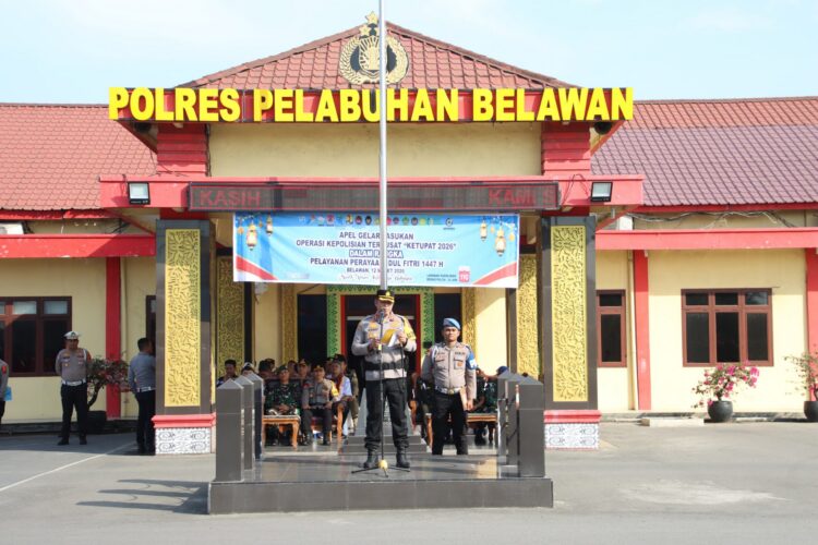 Kapolres Belawan Pimpin Apel Gelar Pasukan Ops Ketupat Toba 2026, Sinergitas Lintas Instansi Ditekankan demi Pelayanan Pemudik