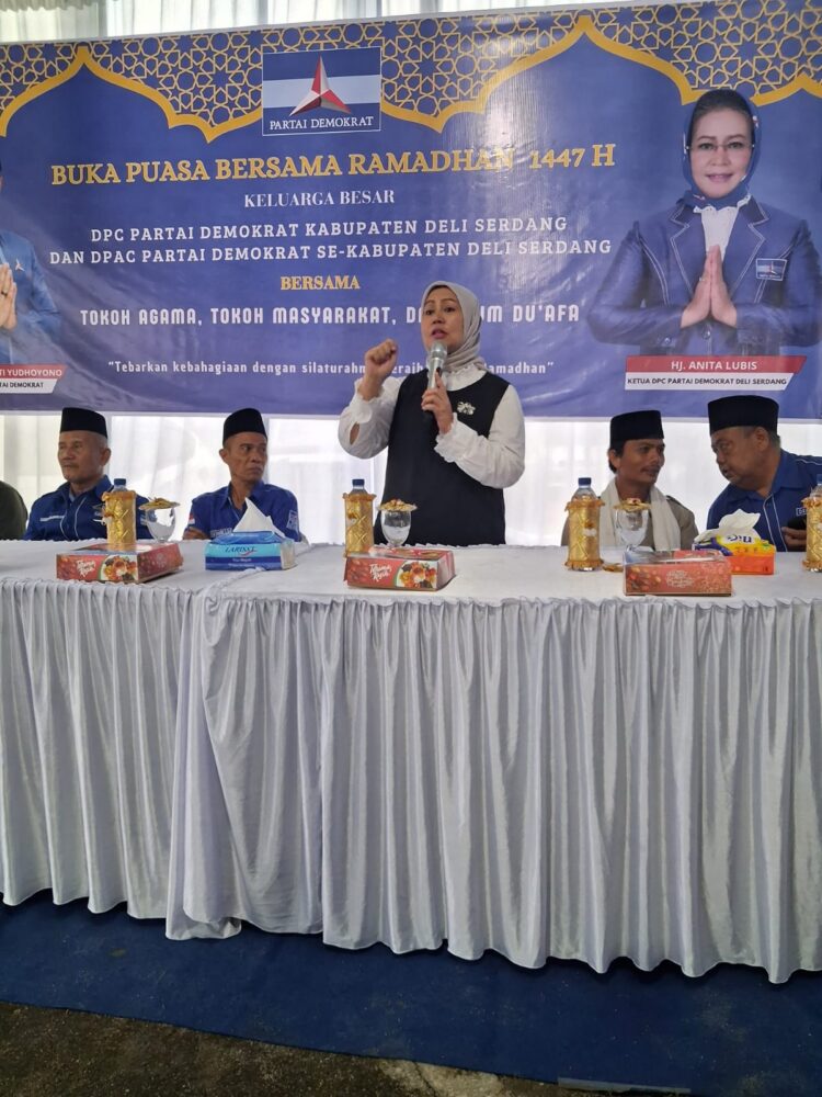 Buka Puasa Bersama, DPC Partai Demokrat Deliserdang Serahkan Bantuan Kepada Kaum Duafa