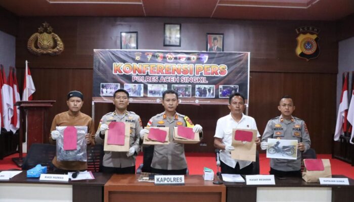 Polres Aceh Singkil Ungkap Empat Kasus Yang Sempat Gegerkan Publik
