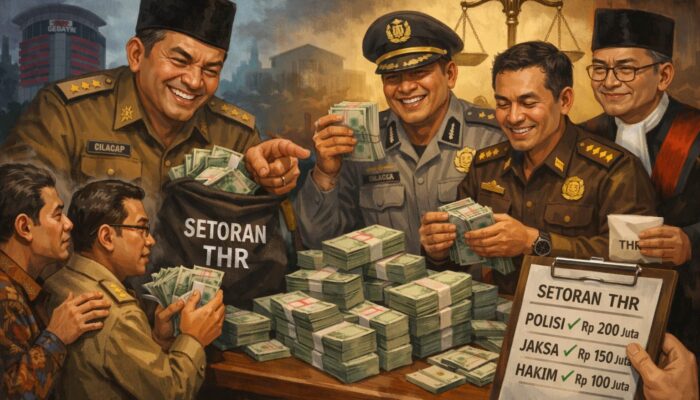 Bupati Cilacap Peras Anak Buah untuk Setor THR Polisi dan Jaksa