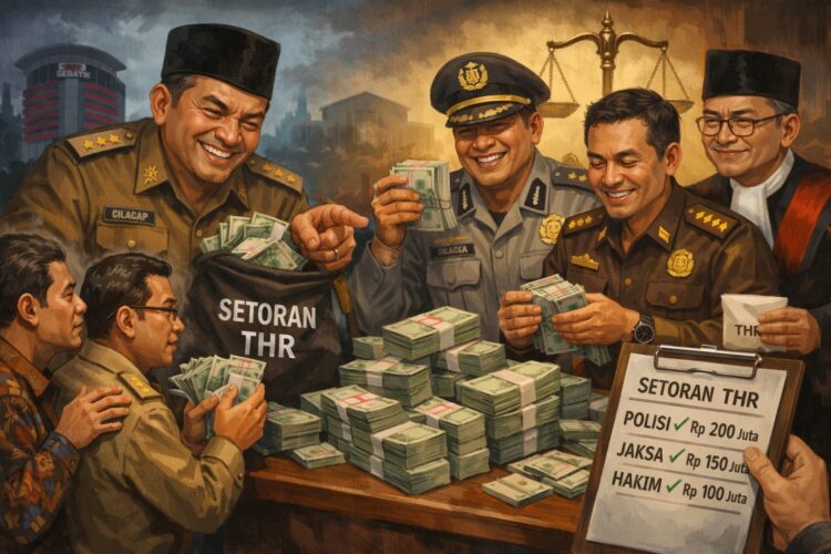 Bupati Cilacap Peras Anak Buah untuk Setor THR Polisi dan Jaksa