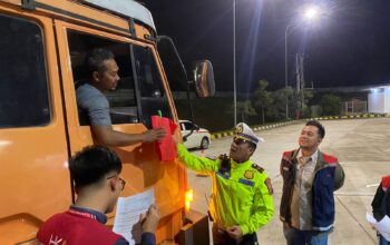Sat Lantas Polres Batubara Imbau Pengemudi Jalan Tol