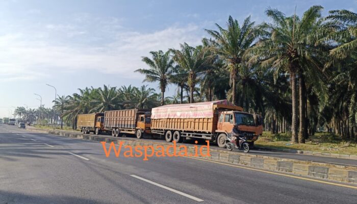 Warga Desak Satlantas Polres Sergai TindaknTegas Truk Parkir di Jalur Lintas Depan Masjid Agung dan Alun-Alun