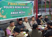 Polres Bener Meriah dan Wartawan Berbagi Takjil, Lanjut Bukber