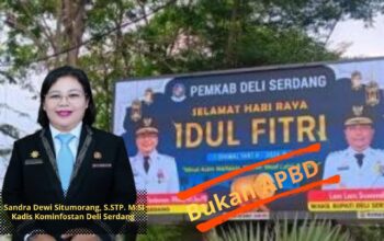 Videotron Ucapan Idul Fitri Bupati dan Wabup di Medan, Bukan Dipasang Pemkab Deliserdang