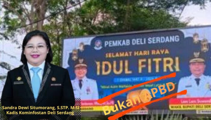 Videotron Ucapan Idul Fitri Bupati dan Wabup di Medan, Bukan Dipasang Pemkab Deliserdang