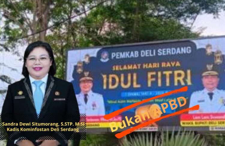 Videotron Ucapan Idul Fitri Bupati dan Wabup di Medan, Bukan Dipasang Pemkab Deliserdang