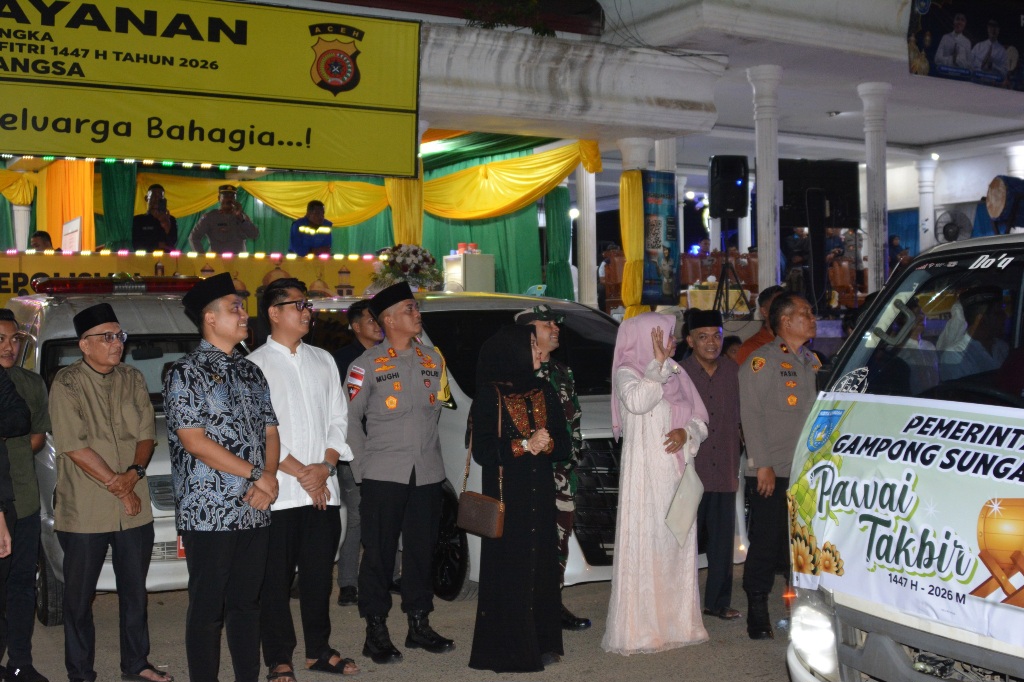 Ribuan Warga Langsa Saksikan Pawai Gema Takbir Meriahkan Malam Idul Fitri