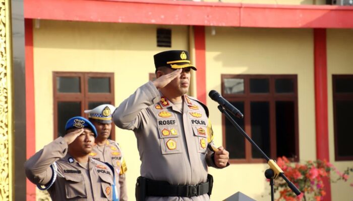 Kapolres Pelabuhan Belawan Pimpin Apel Kesiapan Pengamanan Malam Takbiran