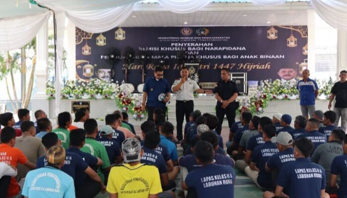 Lapas Labuhan Ruku Sosialisasi Layanan Kunjungan Lebaran Warga Binaan