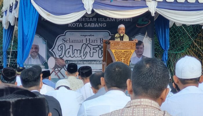 Tgk. Abdul Muthalib Pada Acara Salat Ied Di Sabang, Ulama Dan Umara Harus Bersinergi