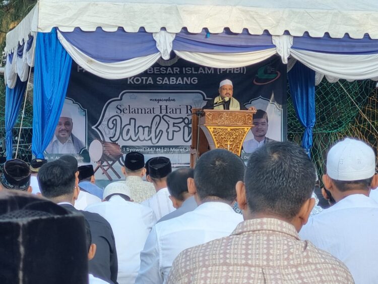 Tgk. Abdul Muthalib Pada Acara Salat Ied Di Sabang, Ulama Dan Umara Harus Bersinergi