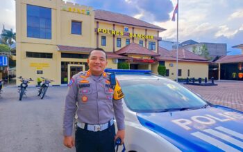 Pos Pam Polres Samosir Siaga 24 Jam Amankan Arus Lalin Selama Libur Lebaran 2026