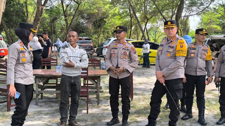 Kapolresta Deliserdang Pantau Keamanan Objek Wisata Pantai Labu Pasca Lebaran