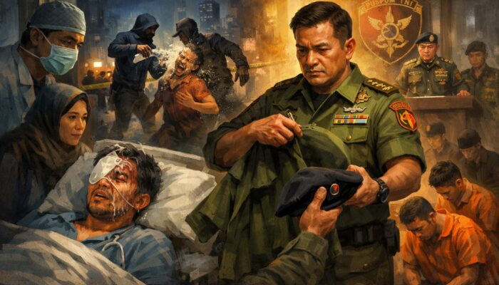 Kasus Percobaan Pembunuhan Aktivis Andrie Masih Gelap, Kabais TNI Serahkan Jabatan