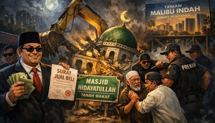 “Agresi” Tanah Wakaf di Balik Tembok Malibu