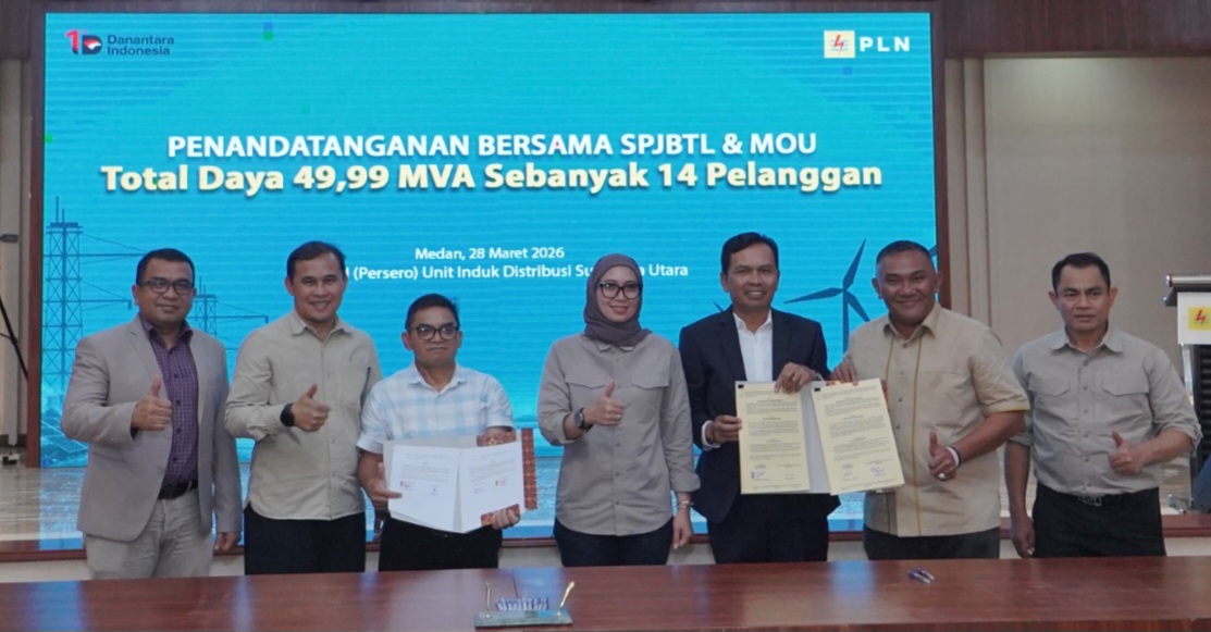 PLN UID Sumut Tandatangani SPJBTL Dan MoU, Tambah Daya 49,99 MVA Dari Sektor Industri Dan Akademik