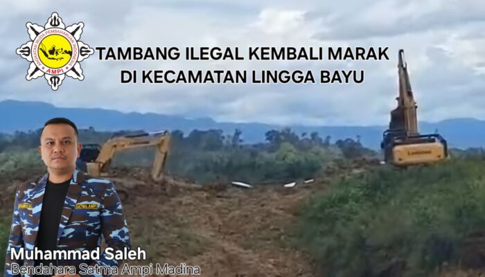 Tambang Ilegal Lingga Bayu Kembali Beroperasi, Satma AMPI Madina: Aparat Jangan Tutup Mata
