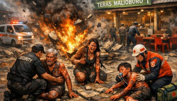 Ledakan di Teras Malioboro, Tiga Orang Luka Bakar