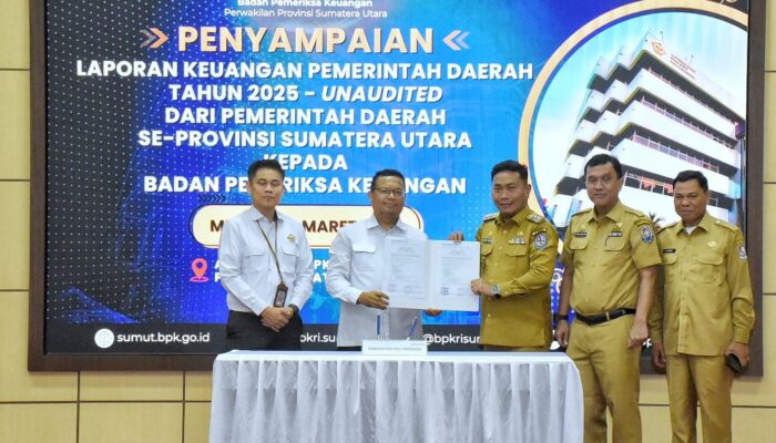 Wabup Deliserdang Serahkan LKPD 2025 Unaudited ke BPK Perwakilan Sumut