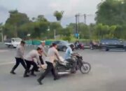 Sigap Dan Humanis Kapolres Binjai Bantu Dorong Betor Mogok