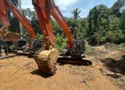 Diduga Ilegal, Polda Sumut Amankan 14 Ekskavator Dan 7 Penambang Emas