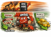 Harga Minyak Naik Lagi, Rupiah–IHSG Dan Emas Kompak Tertekan