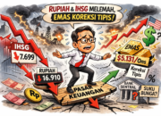 Rupiah Dan IHSG Melemah, Harga Emas Terkoreksi Terbatas