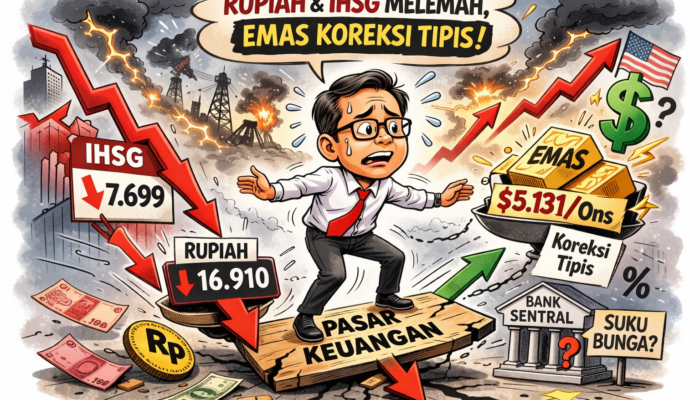 Rupiah Dan IHSG Melemah, Harga Emas Terkoreksi Terbatas