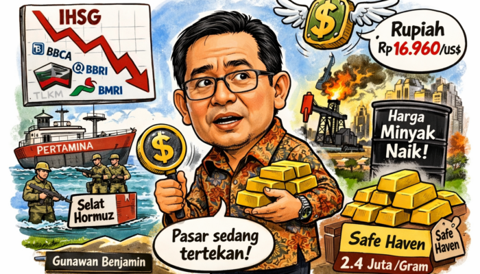 Rupiah Melemah, IHSG Terkoreksi, Emas Dan Minyak Dunia Kompak Naik