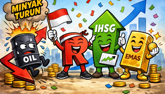 Harga Minyak Turun, IHSG dan Rupiah Kompak Menguat, Emas Ikut Naik