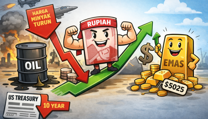 Harga Minyak Turun Tipis, Rupiah Dan Emas Menguat Terbatas