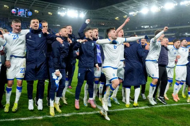 Drama 7 Gol Warnai Kemenangan Kosovo Atas Slovakia